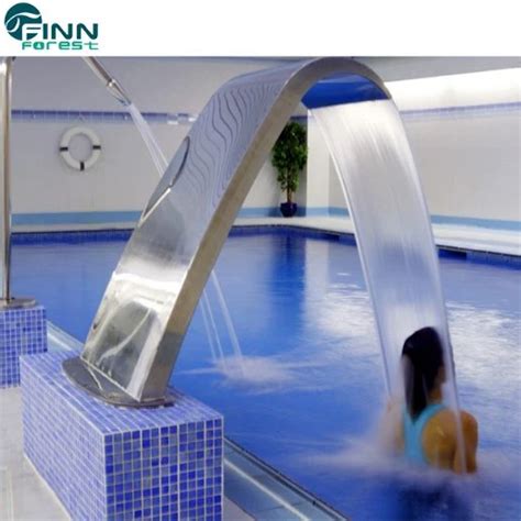 Artificial Stainless Steel Swimming Pool Water Blade Cascade Waterfall