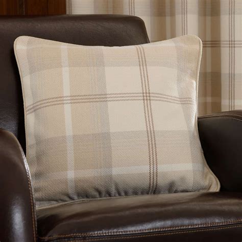 Highland Natural Check Cushion Dunelm Checked Cushions Cushions On