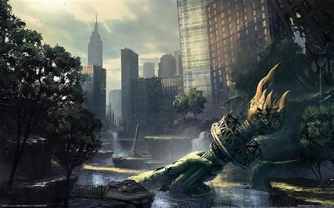 Apocalíptico crysis destrucción ruinas ciencia ficción armas