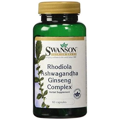 Swanson Premium Rhodiola Ashwagandha Ginseng Complex 60