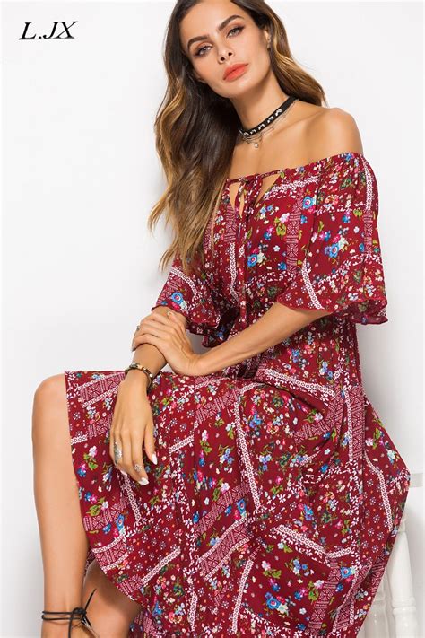 Frauen Boho Fashion Floral Print Bohemian Neue Ankunft Sommer Lose