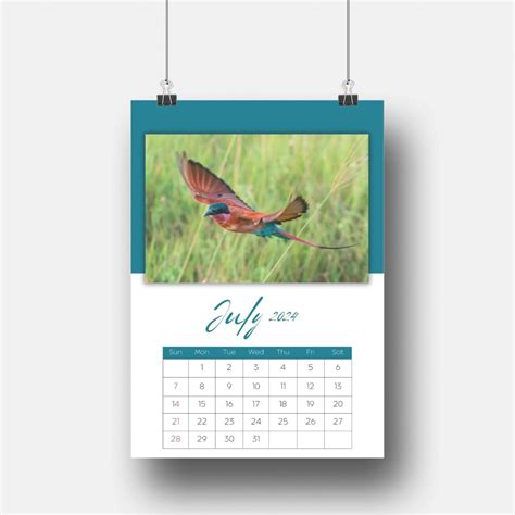 Printable Calendar African Wildlife Wildlife Calendar Month