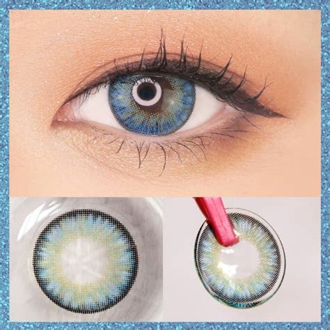 Blue Toric Lens Moist Barbie 3 Tone Colored Contacts For Astigmatism