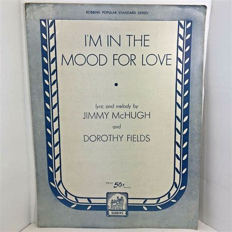 I M In The Mood For Love Sheet Music Words And Music Folio Ebay