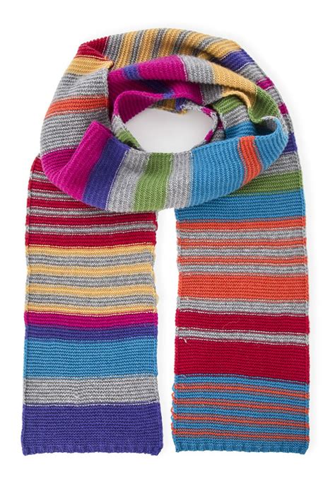 The College Strip Scarf Multi Is A Lightweight Skinny Scarf Made