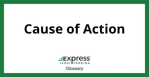 Guide On Cause of Action In Lawsuit - Express Legal Funding