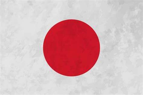 Premium Vector | Old vintage flag of japan.