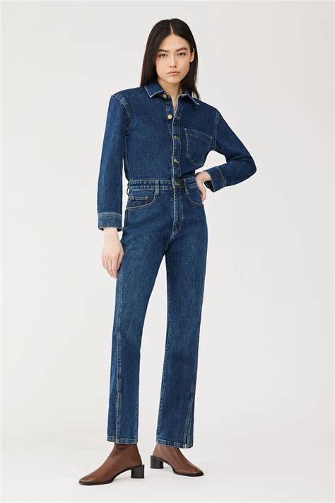 Dl1961 Freja Jumpsuit In Light Skylark At Sue Parkinson