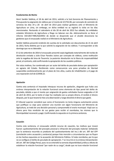 Fundamentos De Hecho Derecho Penal Fundamentos De Hecho Henri