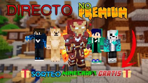 Directo Minecraft No Premium Con Subs Sorteo Minecraft Fa