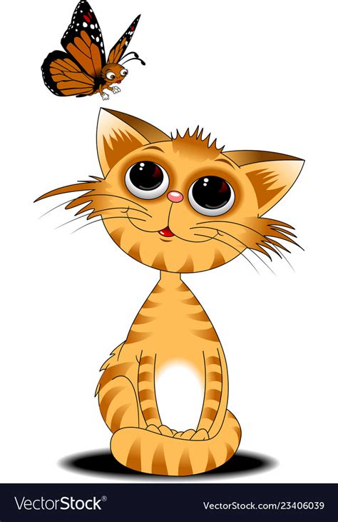 Curious cat Royalty Free Vector Image - VectorStock