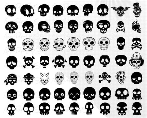 Skull Svg Bundle Skull Png Files Sugar Skulls Svg Skull Png Bundle