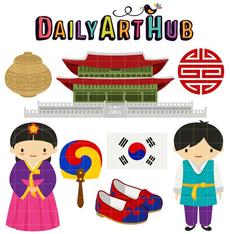 Traditional Korea Clip Art Set – Daily Art Hub // Graphics, Alphabets & SVG