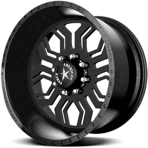 22x12 American Force HAWK SS8 Black Flat Solid REV Wheels And Rims