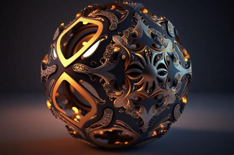 Premium AI Image A Sphere With A Pattern Of Hearts And The Word Skull