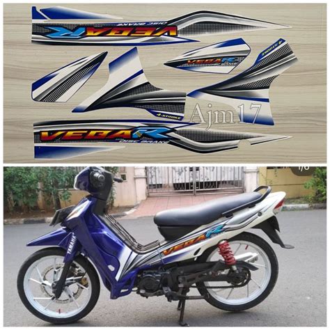 Stiker Striping Vega R Lama 2005 Biru Putih Lazada Indonesia