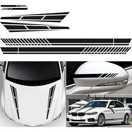 Alivier Universal Racing Stripes Vinyl Aufkleber Auto Motorhaube