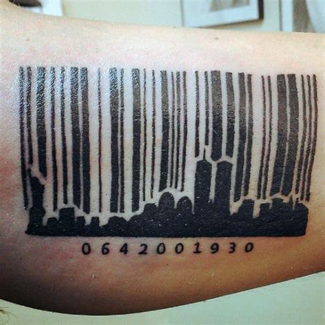 30 Barcode Tattoo Designs For Men Parallel Line Ink Ideas