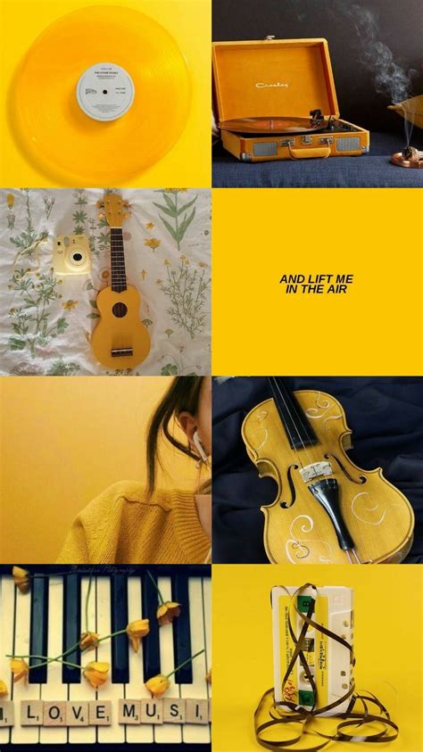 Download Yellow Music Aesthetic Wallpaper