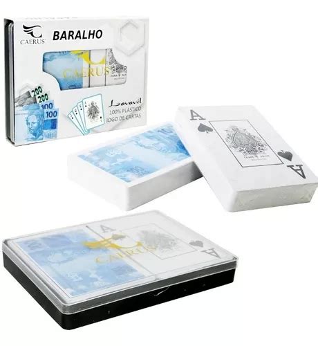 Baralho Duplo 100 Plástico 108 Cartas Prova D água Estojo MercadoLivre