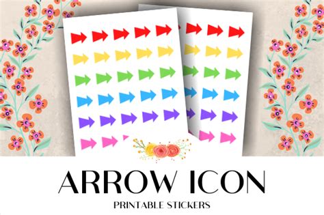 Arrow Icon Printable Stickers Graphic By Atlasart · Creative Fabrica