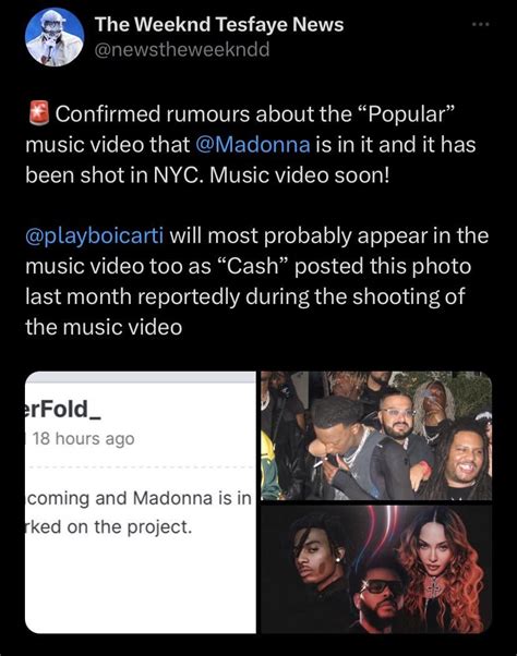 Carti might actually be in the Popular music video!! They reportedly ...