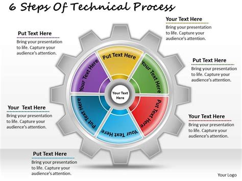 1013 Business Ppt Diagram 6 Steps Of Technical Process Powerpoint