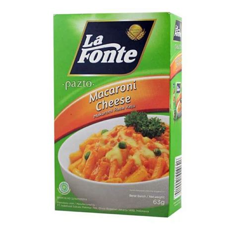 Jual La Fonte Pazto Macaroni Cheese Gr Makaroni Keju Pasta Shopee