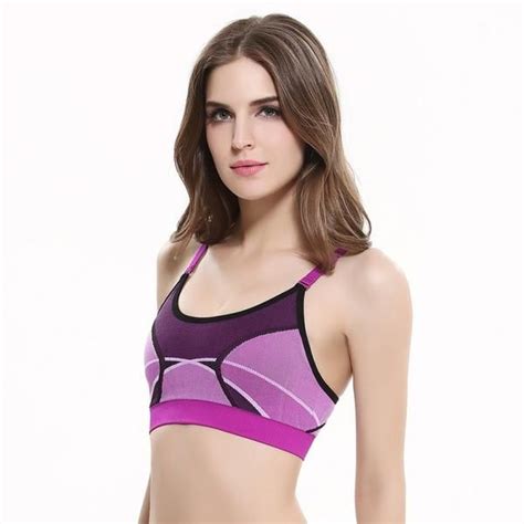 New Women Fitness Workout Tank Top Seamless Racerback Padded Sports Bra