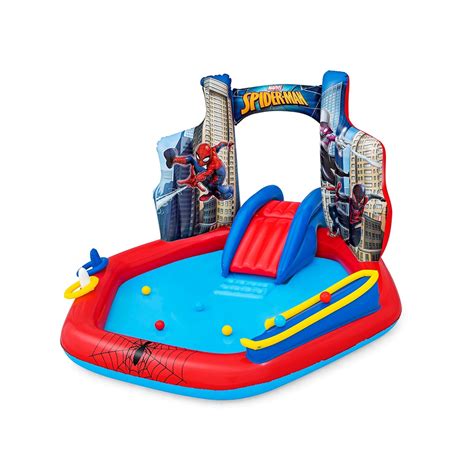 Parque Acu Tico Inflable Infantil Bestway De Spiderman Con Resbaladilla