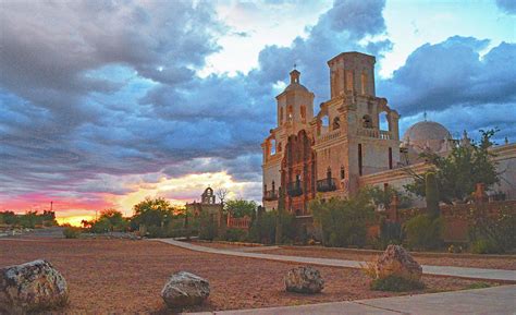 San Xavier Mission Sunset Photograph By Chance Kafka Fine Art America