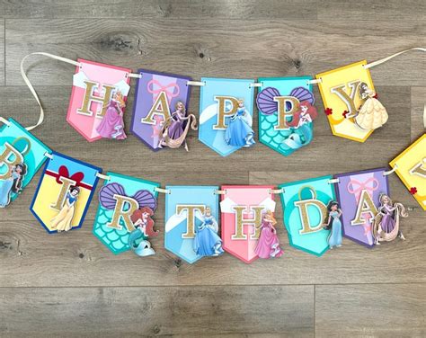 Disney Princess Birthday Banner Party Banner Custom Banner Disney ...