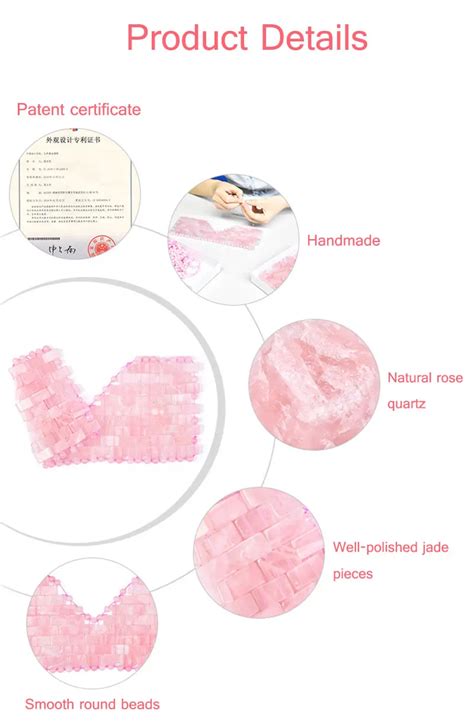 Pour les yeux en Jade de Quartz Rose avec boîte masseur pour le sommeil