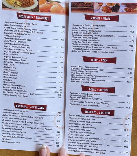 Pollo Brasa Y Sazon Menu In Hialeah Florida USA