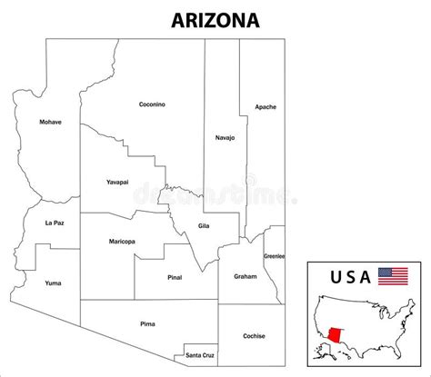 Arizona Map State And District Map Of Arizona Administrative And Political Map Of Arizona With