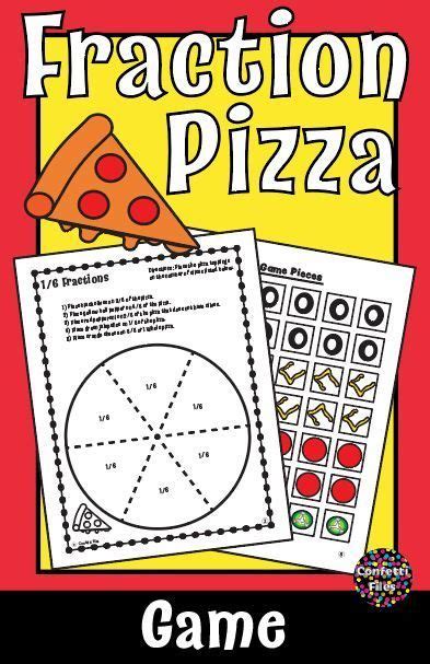 Math Fractions Game Pizza Fractions Equal Parts Fractions Activity For Math Fraction