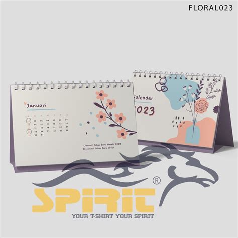 Jual Kalender Meja Kalender Duduk Tahun 2023 Desian Aesthetic Bunga Cantik Shopee Indonesia