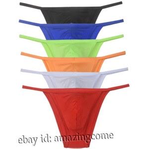 Männer String Bikini Slips Unterwäsche Typ offene Seite Tanga Shorts Glatt Badehose eBay