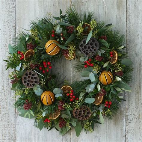 Fresh Foliage Door Wreath Herts Flowers