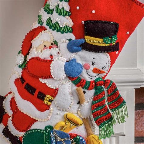 Shop Plaid Bucilla Seasonal Felt Stocking Kits Santa And A