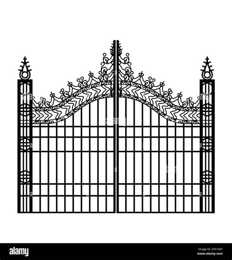 Fancy Gates Black And White Stock Photos And Images Alamy