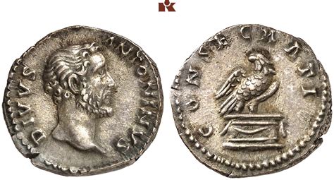 Antoninus II Marcus Aurelius 161 180 für Divus Antoninus AR Denar