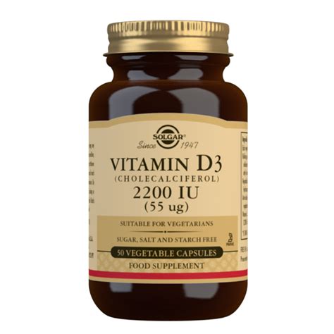 Solgar Vitamin D Cholecalciferol Iu Mcg Vegetable Capsules