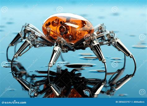 Nanotechnology In Biohybrid Robot Development Concept Stock