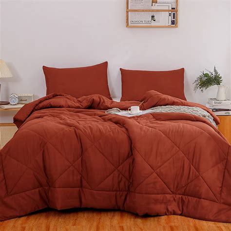 Amazon ATsense Burnt Orange Comforter Set King Size Ultra Soft