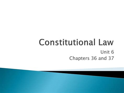 Ppt Chapter 36 Introduction To Constitutional Law Powerpoint Presentation Id 3224124