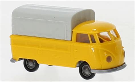 Miniature Volkswagen T1 1 87 Brekina B Plateforme Jaune 1960 Voiture