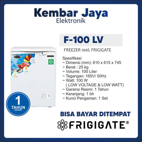 Frigigate Chest Freezer F Lemari Pembeku Liter Low Volt Lazada