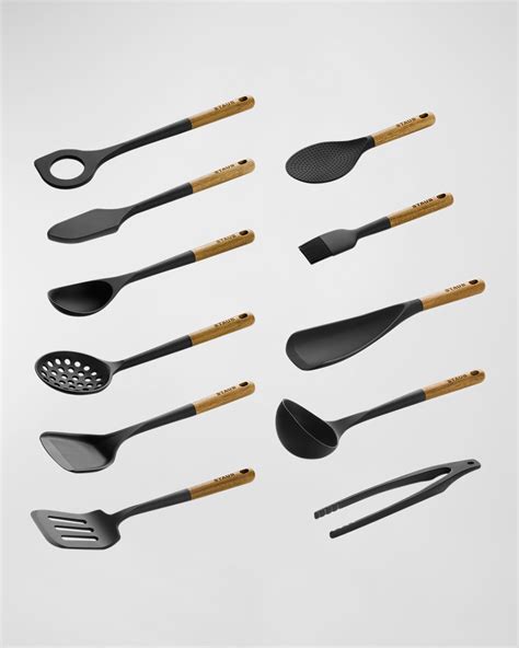 Staub Silicone And Wood 11 Piece Cooking Utensil Set Neiman Marcus