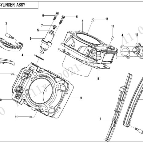 Diagram 2023 CFMoto UFORCE 1000 CF1000UZ CYLINDER BODY ASSY E02 3